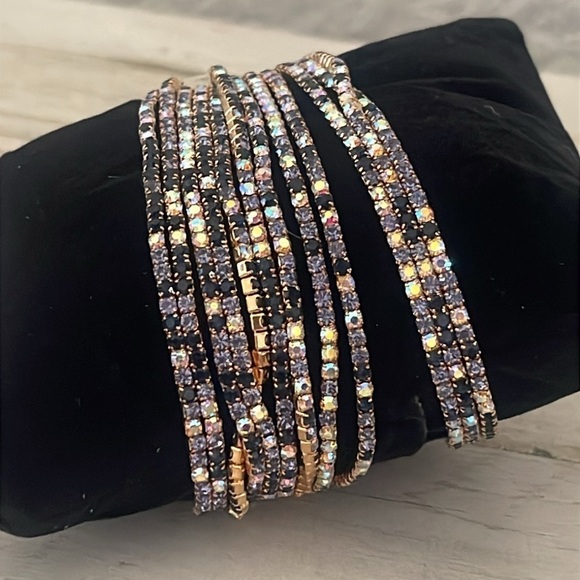 Jewelry - Gold Multicolor Bracelet Stack.